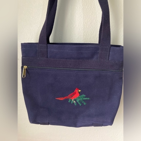 Vintage Kittery Trading Post My Maine Bag Embroidered Cardinal Bag Deadstock - Picture 5 of 9
